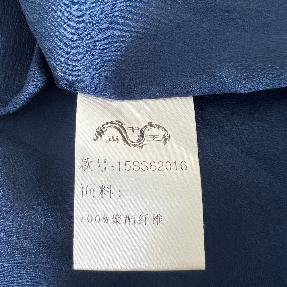 Navy Blue Sleeveless Dress with White Geometric Pattern – Size M - Picture 4 of 4